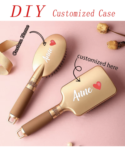 1 pieza Peine personalizado - Texto personalizado, nombre, peine de masaje con cojín de aire. Regalo ideal para empleados, recuerdos y regalos