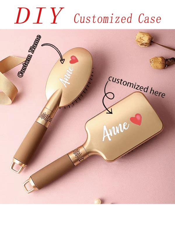 1 pieza Peine personalizado - Texto personalizado, nombre, peine de masaje con cojín de aire. Regalo ideal para empleados, recuerdos y regalos