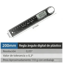 Regla de ángulo instrumento de medición de ángulo de alta precisión transportador de ángulo multi-pantalla digital regla de ángulo goniómetro doméstico electrónico medidor de ángulo - A - Ver 11