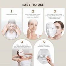 7-Color LED Face Mask, LED Facial Beauty Device, Home Facial Skincare Tool - Multifärgad - Visa 5