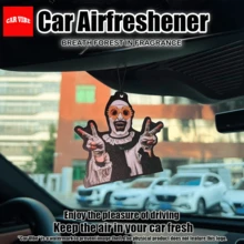 经典恐怖，杰森，恐怖小子，汽车后视镜挂件香氛片，车载空气清新剂，车载香氛片，车载空气清新剂，后视镜挂饰，汽车装饰吊坠，汽车内饰配件，送给朋友的特别礼物，纸基车载香氛，不含酒精，使用方便，趣味设计 - horror - 查看 3