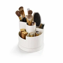 1pc Simple Style 360 ° Rotary Cosmetic Storage Box, Multifunctional Cosmetic Storage Rack, Can Be Used As Bedroom Decoration, Living Room Decoration, And Suitable For Lipstick, Eye Shadow Brush, Perfume, Skin Care Products, Cosmetics, Bathroom, Bedroom And Other Occasions. - View 9