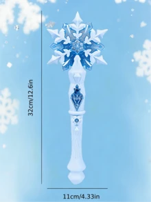 儿童派对礼物雪花魔法棒，节日派对礼品套装，带灯光和音效的派对闪光音乐棒，适合各种派对，女孩的梦想礼物，惊喜节日礼物，生日礼物，圣诞礼物，复活节礼物，新年礼物 - 彩色 - 查看 9
