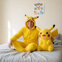 pokemon Adult  Electric Character Kigurumi Pajama Suit - Yellow - View 2