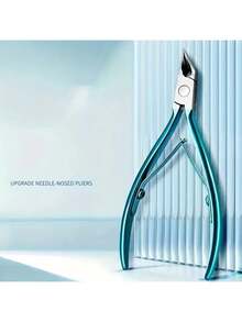 1pc Stainless Steel Cuticle Nipper, Manicure Pedicure Foot Care Tool, Ingrown Nail Clipper - A - View 1