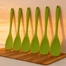 2/4/6 Pack Silicone Spoon Spatula, Flexible Seamless Kitchen Utensil For Mixing Stirring Cooking Scraping Baking, Non-Stick Cookware , Dishwasher (Blue/Orange/Red/Pink/Green) - View 23