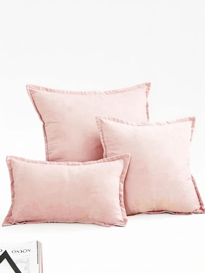 1pc Velvet Ruffle Decorative Pillow/Lumbar Cushion Cover, Soft & Smooth For Bedroom, Living Room, Sofa