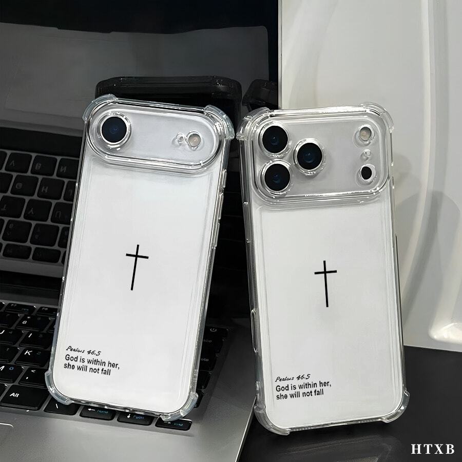 Esta funda para teléfono presenta un diseño minimalista de cruz y versículo bíblico. Es compatible con varios modelos de teléfono, como OPPO Reno 16E/15/14/13/12/11/PRO/PLUS/PROMAX/MINI, S/A/M/NOTE, S/G/EDGE/E, Transition Spark/HANTOM/CAMON/INFINIX, Honor 400/PLAY/X/Y, OPPO Reno/A/F, OPPO Reno 14/Redmi/POCO/NOTE y más. Transparente, sencilla, elegante y duradera, está hecha de TPU. Ideal para celebraciones como San Valentín, Halloween y Navidad, es perfecta para uso personal o como regalo. - transparente - Ver 1