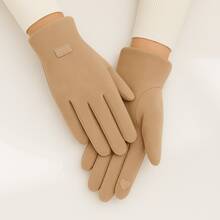 Women's Lined Thermal Touch Screen Gloves For Winter And Cold Weather - Màu be - Xem 9