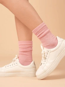 3 Pairs Pilates Slouch Crew Socks For Women Grip Yoga Socks Non Slip Grippers For Barre Ballet Dance Hospital Workout White Pink Purple - 3PT, trắng + hồng + tím - Xem 3