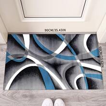 1pc Modern Geometric Area Rug, Black And Red Fashionable Home Decor Carpet, Abstract Art Pattern Floor Mat, Living Room Bedroom Rug, Entryway Doormat Christmas Decor Kitchen Rug - Multicolor - View 9