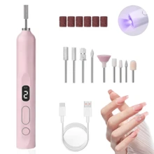 NEUZOJIT Professional Electric Nail Drill Machine Cordless Rechargeable With UV Light 3 Speed Gears For Acrylic Gel Nails Thick Toenails Home Salon Beginner Kit - Dụng cụ làm móng - Xem 14