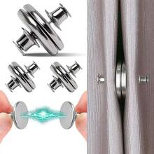 4/8 cặp kẹp rèm tròn màu bạc, khóa hút mạnh mẽ giúp cố định rèm, ngăn ánh sáng lọt vào, khóa kim loại có thể tháo rời, điều chỉnh độ rộng của dây buộc, giữ cho rèm cửa luôn đóng kín, thích hợp cho rèm cửa nhà, phòng ngủ, văn phòng và các loại rèm khác. - nhiều màu - Xem 1