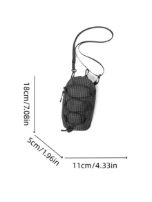 1 chiếc túi đeo chéo unisex bằng nylon, khóa kéo, thích hợp sử dụng hàng ngày trong mọi mùa. - A - Xem 4