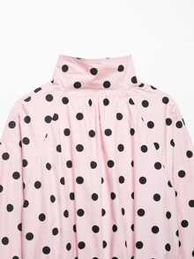 Seelio 波点夹克，时尚百搭，适合春秋假期穿着 - 粉紅色波點 - 查看 8