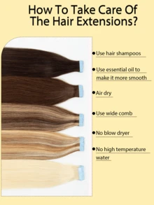 Extensiones de cabello humano - Multicolor - Ver 9