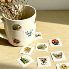 500 Stickers Per Roll Of Cartoon Insect Stickers - Vinyl Insect Stickers, Suitable For Water Bottles, Laptops, Phone Cases, Scrapbooks, Wallets, And Handicrafts - CX-18 (500pcs) - View 8