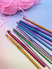 12pcs Aluminum Crochet Hook Set, 2.0-8.0mm, With PVC Soft Bag Packaging - Crochet Hook Kit Suitable For Beginners, Travel Crochet Supplies - Alumina PVC Bags - View 4