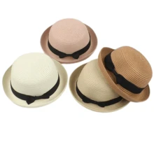 1 件夏季男女通用草编遮阳帽，编织沙滩帽，防晒，度假旅行海滩使用 - 彩色 - 查看 8