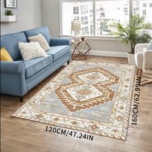 1pc Nordic Style Area Rug With Elegant Floral And Geometric Patterns, Suitable For Bedroom, Living Room Or Home Office Decor, Elegant Home Accessory | Rug, Living Room Carpet - Multicolor - View 24