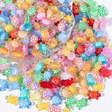 Bộ 36/88 mô hình rùa mini, mô hình rùa mini bằng nhựa phát sáng, đồ chơi nhỏ nhiều màu sắc, động vật biển nhỏ phát sáng trong bóng tối, thích hợp cho thủ công, trò đùa, trang trí sân vườn, mô hình mini, đồ chơi, mô hình mini, rùa, động vật bằng nhựa, đồ chơi mini - Nhiều màu - Xem 2