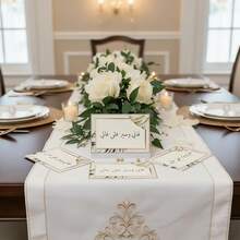 Premium Desk Cards, Welcome Guests, Classic Cardboard Material - View 4