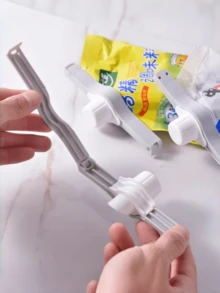 一套可重复使用的食品密封袋夹，带嘴塑料袋密封夹，易于清洁，适用于厨房食品保鲜 - 封口夾 - 查看 5