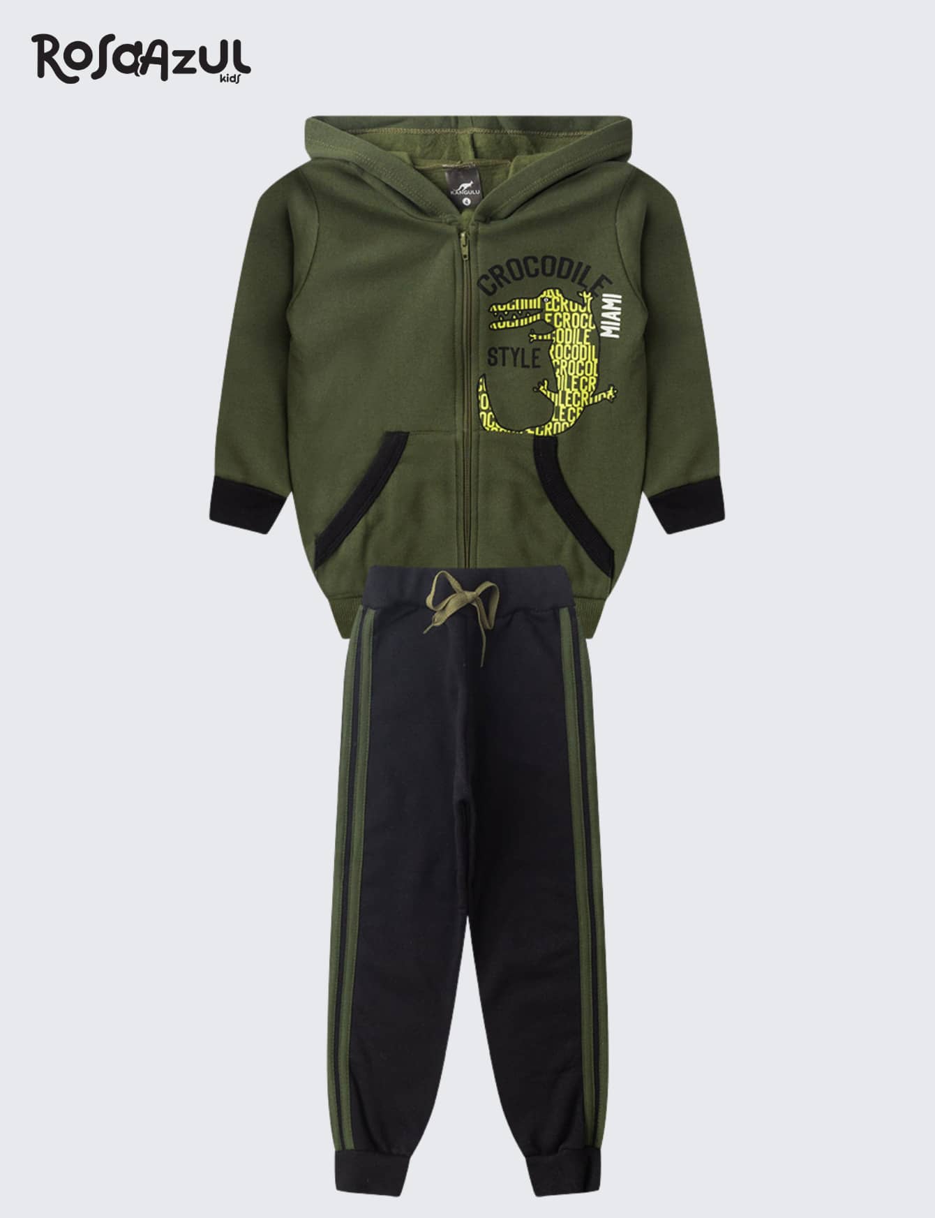 Boys' Winter Outfit Crocodile Style Kangulu - màu xanh lá - Xem 1