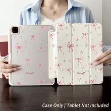 A Pink Bow - Pattern Protective Tablet Case - Ideal For Sweet - Style Lovers And Fashion Enthusiasts, Protective Soft TPU Flip - Pen Holder Compatible With IPad 10th Generation 10.9-Inch 2022 / Air 13(M3 2025)/ Air 11(M3 2025) Compatible WithSAMSUNG,Compatible With XIAOMI - Multicolor - View 1
