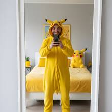 pokemon Adult  Electric Character Kigurumi Pajama Suit - Yellow - View 8