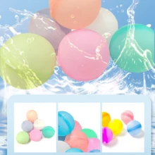 1/6个装全新硅胶水球，可重复使用水仗玩具，夏季海滩戏水减压必备玩具 - 彩色 - 查看 4