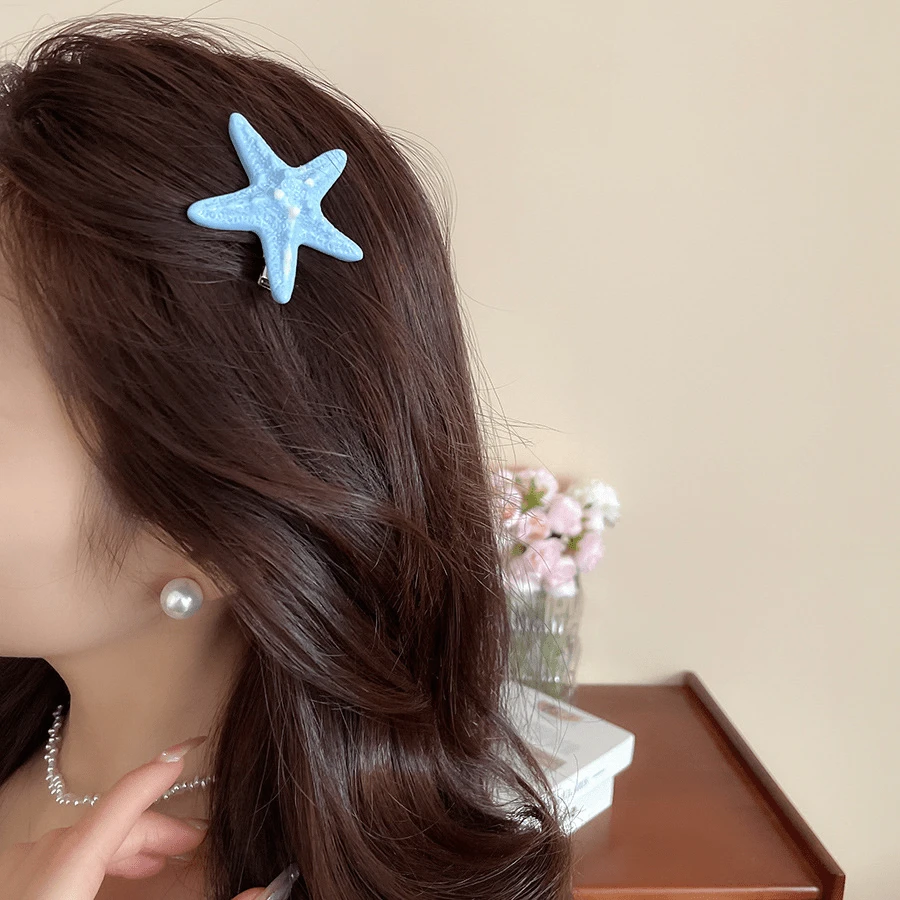 1pc Starfish Side Clip Hair Accessory - Multicolor - View 1