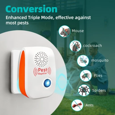 2/4/6/8pcs Ultrasonic Pest Repeller, 2026 Latest Smart Variable Frequency Insect Repellent, ABS Shell, Physical Pest Control, Silent Low Noise, Ultrasonic Smart Variable Frequency Insect Repellent, Mosquito/Mouse/Cockroach Repellent For Home, Kitchen, Office, Hotel, Warehouse, Effective Indoor Pest Control, Mosquito And Rodent Repellent. Better Effect For A Period Of Time.