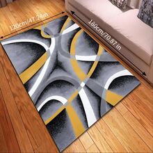 1pc Modern Geometric Area Rug, Black And Red Fashionable Home Decor Carpet, Abstract Art Pattern Floor Mat, Living Room Bedroom Rug, Entryway Doormat Christmas Decor Kitchen Rug - Multicolor - View 13