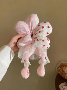 Cute Button Rabbit, Polka Dot, Sponge Flower Hair Scrunchies, Large Coil Scrunchies, Girl's Bun Holder Hair Ties, Hair Accessories Ponytail Holders Hair Elastics Hair Rubber Bands Hair Rope Elastic Hair Tie - Multicolor - View 3