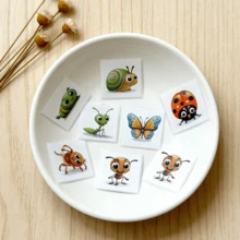 500 Stickers Per Roll Of Cartoon Insect Stickers - Vinyl Insect Stickers, Suitable For Water Bottles, Laptops, Phone Cases, Scrapbooks, Wallets, And Handicrafts - CX-18 (500pcs) - View 7