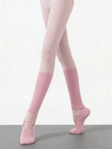 1/4 Pair Early Spring Yoga Ballet Socks With Silicone Non-Slip Bottom, Knee-High - Multicolor - View 10