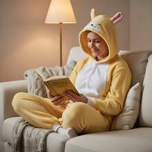nerd hunters Adult Shiba Inu Hooded Kigurumi Pajama Suit - Màu Hồng  San hô - Xem 3