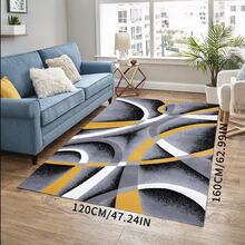 1pc Modern Geometric Area Rug, Black And Red Fashionable Home Decor Carpet, Abstract Art Pattern Floor Mat, Living Room Bedroom Rug, Entryway Doormat Christmas Decor Kitchen Rug - Multicolor - View 22