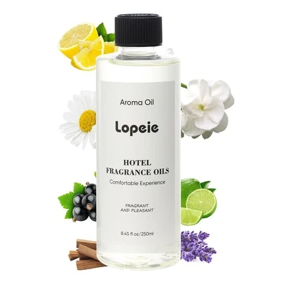 Hotel Diffuser Oil Refill, 250ml - Ritz-Carlton Inspired Scent: Lemon, Lavender, Wood Notes. Aromatherapy Essential Oil Blend For Ultrasonic, Waterless Diffusers. Lopeie Home Spa Fragrance