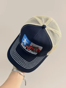 Breathable Mesh Baseball Cap, Embroidered, Unisex, Korean Style, Streetwear, Trucker Hat, Summer - Truck Baseball Cap - View 9