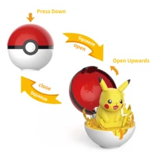 pokemon 6款正版宝可梦可变形精灵球系列手办玩具角色桌面摆件模型娃娃收藏玩具 - 彩色 - 查看 3