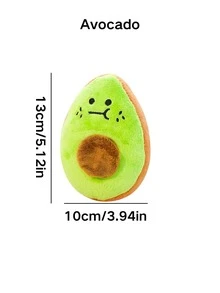 1/2 món đồ chơi nhai bằng vải nhung có tiếng kêu dành cho chó cưng, hình quả bơ/cà rốt/bí ngô, phù hợp cho chó nhỏ/vừa/lớn, đồ chơi quà tặng dễ thương cho chó. - Nhiều màu - Xem 4