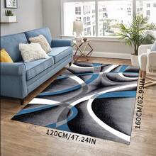 1pc Modern Geometric Area Rug, Black And Red Fashionable Home Decor Carpet, Abstract Art Pattern Floor Mat, Living Room Bedroom Rug, Entryway Doormat Christmas Decor Kitchen Rug - Multicolor - View 37