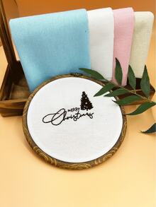 4 piezas de tela tipo lino DIY, cuadrados de 50x50cm, tela suave y transpirable para bordado/proyectos de manualidades, materiales de manualidades/DIY de verano - Tela de lino imitación 50*50cm - Ver 1