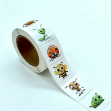 500 Stickers Per Roll Of Cartoon Insect Stickers - Vinyl Insect Stickers, Suitable For Water Bottles, Laptops, Phone Cases, Scrapbooks, Wallets, And Handicrafts - CX-18 (500pcs) - View 12