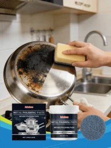 金属抛光膏，家用清洁剂，适用于炉灶、炊具，去除锈渍和污垢 - 固體 - 查看 10