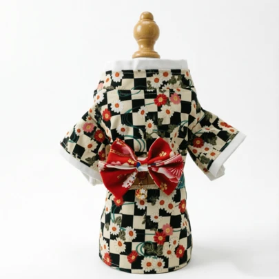 Spring/Summer Limited Edition Japanese-Style Pet Kimono, Handmade Fabric Cute Pet Costume For Photo Shoot And Dressing Up