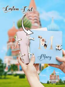240-Page Customizable Photo Album, Personalized Text, Thick Blank Pages, Suitable For Wedding, Anniversary, Family DIY Photo Album - Applicable For DIY Crafts, Gifts, Home Decor, Christmas Decorations, Room Decor, Birthday, Graduation Ceremony Gifts, Exclusive For Girlfriend, Boyfriend, Anniversary - Multicolor - View 1