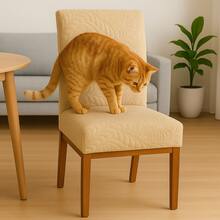 Quilted Chair Cover Kit With 6 Units - Exclusive Anti-Cat Spandex - Hazelnut - View 3